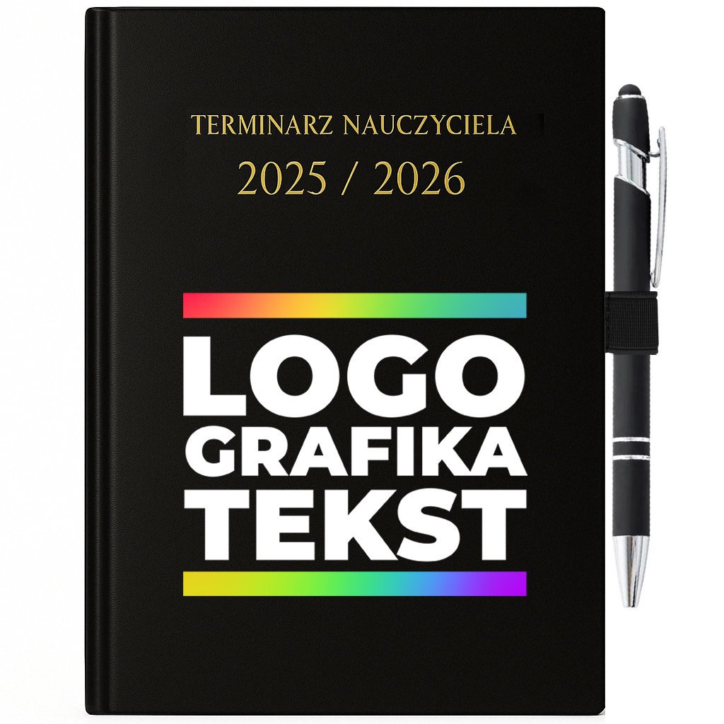 Kalendarz Uchwyt Długopis 25/26 Nauczycielski TWOJE LOGO NADRUK GRAFIKA