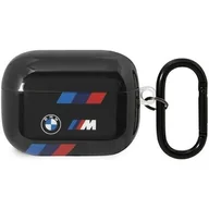 Akcesoria do słuchawek - Etui BMW BMAP222SOTK do AirPods Pro 2 gen cover czarny/black Tricolor Stripes - miniaturka - grafika 1