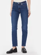 Spodnie damskie - Tommy Hilfiger Jeansy Classic WW0WW40648 Granatowy Straight Fit - miniaturka - grafika 1