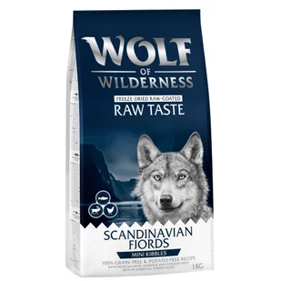 Wolf of Wilderness "RAW TASTE" MINI krokiety - „Scandinavian Fjords”, 1kg - Sucha karma dla psów - miniaturka - grafika 1