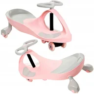 Chodziki - Jeździk Grawitacyjny Świecące Kółka Led Dla Dziecka Prezent Różowy Do 120Kg - miniaturka - grafika 1