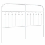 Inne meble do sypialni - vidaXL Metalowe wezgłowie, białe, 135 cm - miniaturka - grafika 1
