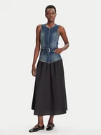 Sukienki - Desigual Sukienka jeansowa Poplin 25WWVD03 Granatowy Regular Fit - miniaturka - grafika 1