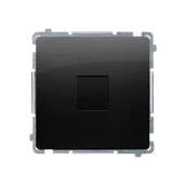 Inne akcesoria elektryczne - Kontakt Simon Zaślepka z mostkiem BASIC - czarny mat - miniaturka - grafika 1