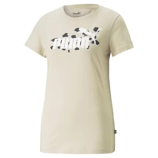 Koszulka damska Puma ESS+ Animal beżowa 67368788-S - Koszulki i topy damskie - miniaturka - grafika 1