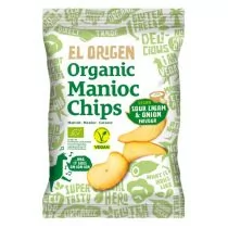 El Origen Chipsy z manioku o smaku śmietankowo - cebulowym wegańskie bezglutenowe 60 g Bio - Chipsy - miniaturka - grafika 1