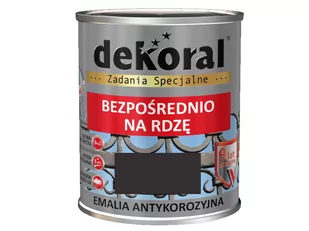 Emalia Dekoral Antykorozyjna Brąz czekolada półmat 0,65L - Farby wewnętrzne - miniaturka - grafika 1