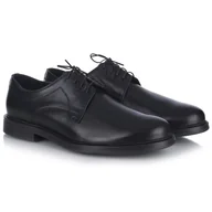 Półbuty męskie - Półbuty męskie AGDA 1617 CZARNY 299 czarne eleganckie SKÓRA R.43 - miniaturka - grafika 1