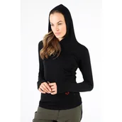 Bluzy narciarskie - Bluza narciarska damska Woolona Sonatra z kapturem 100% Merino - miniaturka - grafika 1