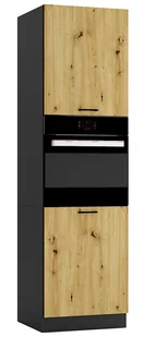 Słupek do zabudowy piekarnika grafit + dąb artisan P3-H19 - Szafki kuchenne - miniaturka - grafika 1