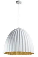 Lampy sufitowe - Sigma biała lampa wisząca złota wewnątrz TELMA 32022 duża lampa sufitowa nad stół do jadalni 32022 - miniaturka - grafika 1