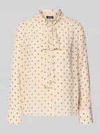 Koszule damskie - Bluzka z wiązaniem pod szyją ze wzorem na całej powierzchni model ‘Bo’ - miniaturka - grafika 1