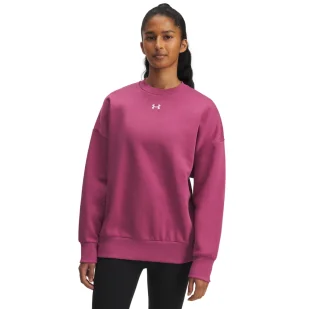 Bluza damska Under Armour Rival Fleece Oversized Crew - Bluzy sportowe damskie - miniaturka - grafika 1