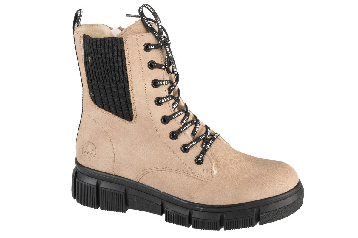 Rieker Booties X3414-60, Damskie, buty zimowe, Beżowy