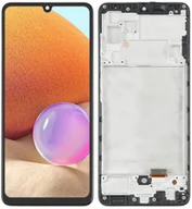 Części serwisowe do telefonów - Wyświetlacz LCD + ekran dotykowy Samsung SM-A325 Galaxy A32 4G  (OLED) Ramka czarna - miniaturka - grafika 1