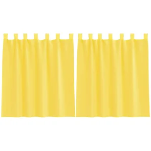 vidaXL Zasłony woalowe z pętelkami 2 szt. Żółte 140x140 cm - Zasłony - miniaturka - grafika 1