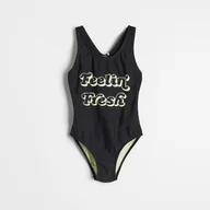 Stroje kąpielowe dla dziewczynek - Reserved - Jednoczęściowy strój kąpielowy - Czarny - miniaturka - grafika 1