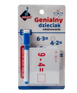 Askato Genialny dzieciak - fiszki matematyczne, odejmowanie - Książki edukacyjne - miniaturka - grafika 2