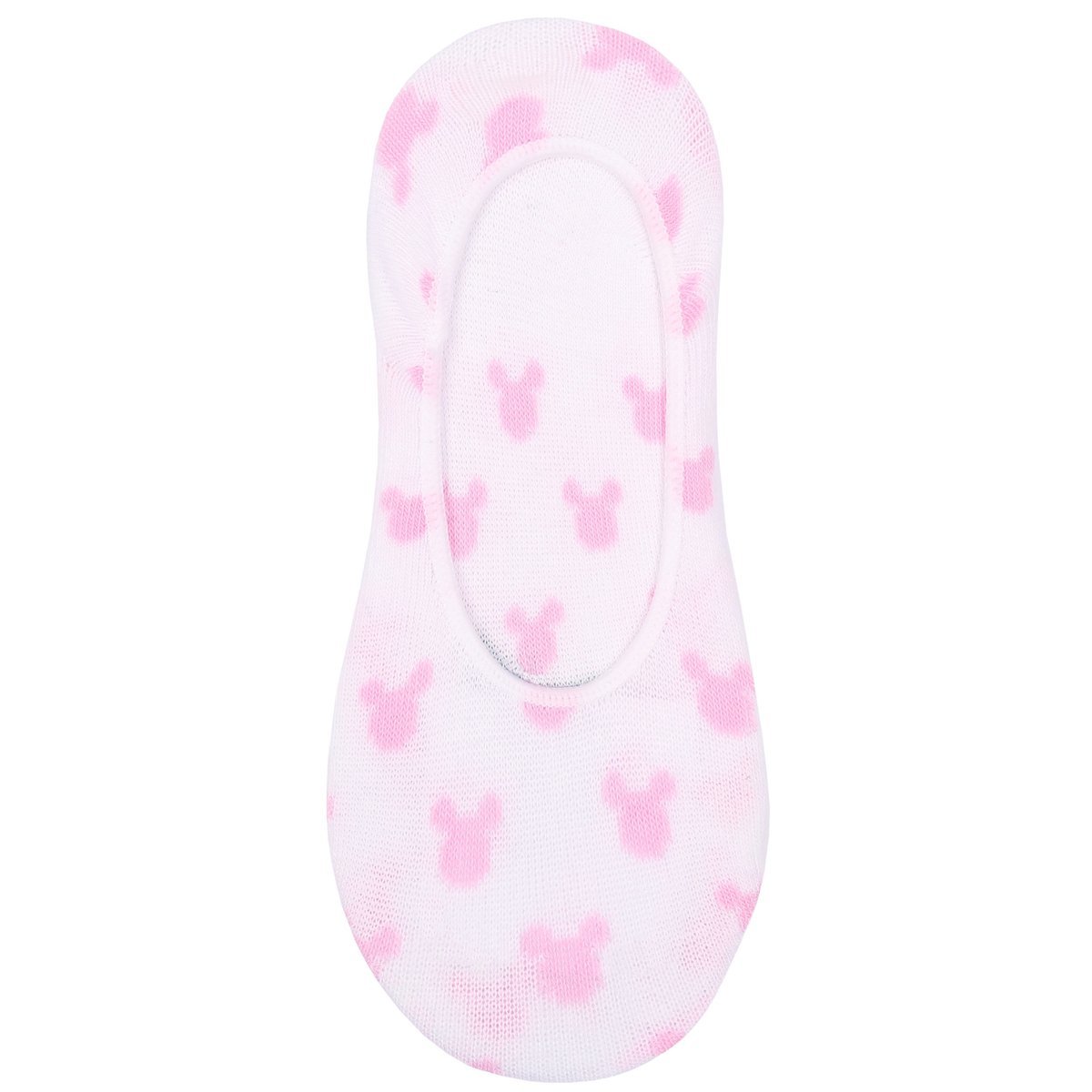 Białe skarpetki typu stopki z różowymi nadrukami, certyfikat OEKO-TEX 31-34 EU