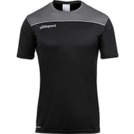 Piłka nożna - Uhlsport OFFENSE 23 POLY SHIRT strój piłkarski, odzież treningowa, czarny/antracyt/żel limonkowy, XXXL - miniaturka - grafika 1