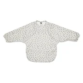 Śliniaki i fartuszki - Śliniak Fartuszkowy Wodoodporny Z Kieszonką Cream Leaf Nuuroo - miniaturka - grafika 1