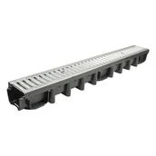 Rynny i akcesoria - Kanał z kratą stal System 1000 x 98 A15 100 x 13,1 x 9,8 cm MAXPOL - miniaturka - grafika 1