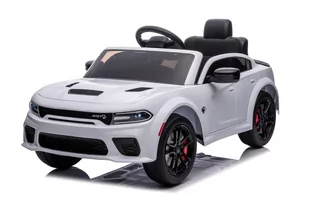 Auto na Akumulator na Licencji Dodge Charger Hellcat BIAŁY - Pojazdy elektryczne dla dzieci - miniaturka - grafika 1