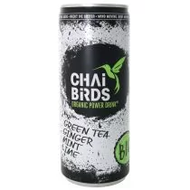 Bio CHIA BIRDS (napoje orzeźwiające) NAPÓJ ORZEŹWIAJĄCY ZIELONA HERBATA-IMBIR-MIĘTA-LIMONKA PUSZKA 250 ml - CHIA BIRDS BP-9120069180077 - Soki i napoje niegazowane - miniaturka - grafika 1