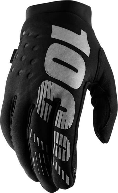 100% Rękawiczki 100% BRISKER Women's Glove black grey roz. L długość dłoni 181-187 mm NEW