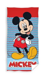 Okrycia kąpielowe dla dzieci - MYSZKA MICKEY Dziecięcy DUŻY RĘCZNIK Kąpielowy BAWEŁNIANY 140 cm - grafika 1