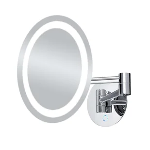 Nimco Lusterka kosmetyczne - Lustro kosmetyczne naścienne z oświetleniem LED, chrom ZK 20165-26 - Lustra - miniaturka - grafika 1