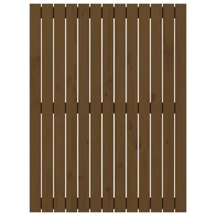 Wezgłowie łóżka, miodowy brąz, 82,5x3x110 cm, drewno sosnowe Lumarko - Inne meble do sypialni - miniaturka - grafika 5