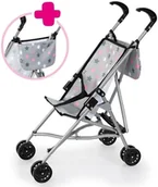 Wózki dla lalek - BAYER wózek spacerówka+torba szary 30507AB 20159 - miniaturka - grafika 1