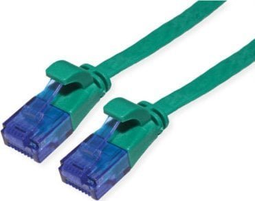 Value Kabel krosowy UTP VALUE, kat. 6A klasa EA, bardzo płaski, zielony, 5 m 21.99.2045