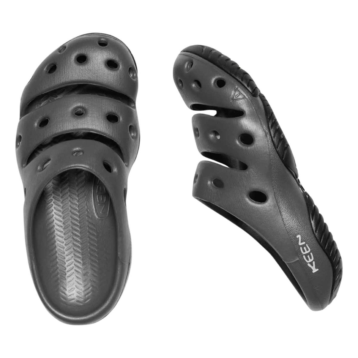 Klapki damskie Keen Yogui sportowe z pianki zabudowane szare-38,5