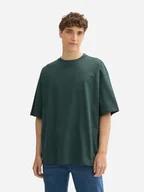 Koszulki męskie - Koszulka męska bawełniana Tom Tailor 1035912 XL Ciemnozielona (4068127044815) - miniaturka - grafika 1