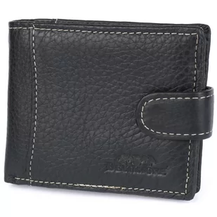 Portfel skórzany męski mały z zapinką Beltimore czarny RFiD L51 czarny - Portfele - miniaturka - grafika 1