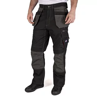 Lee Cooper Lee Cooper LCPNT224 męskie kontrastujące wielokolorowe i kabury kieszonkowe ochraniacze na kolana do pracy bezpieczne spodnie bojówki spodnie czarne/szare, rozmiar 96 cm talia 80 cm długość) noga LCPNT224 - Spodnie męskie - miniaturka - grafika 1