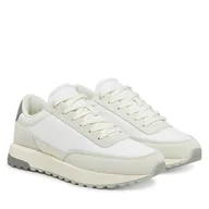 Sneakersy męskie - Sneakersy Calvin Klein Low Top Lace Up Repreve Mix HM0HM01714 Biały - miniaturka - grafika 1