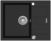 Zlewozmywaki - CONCEPT Zlewozmywak kuchenny granitowy z ociekaczem CZARNY DG05C45bc - miniaturka - grafika 1