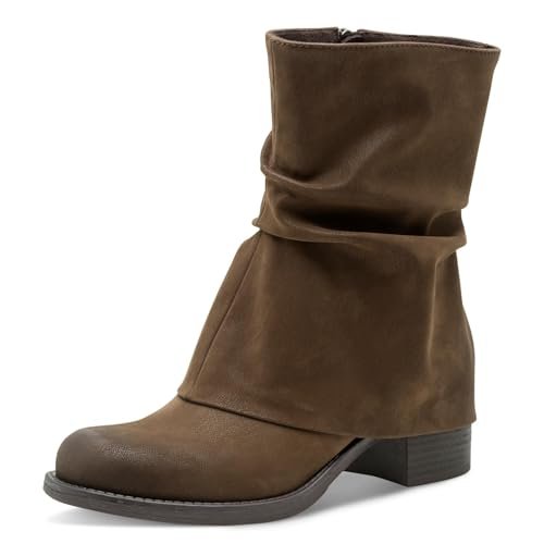 Marco Tozzi Damskie 2-25374-45 modne kozaki, Cafe Nubuck, 37 EU, Cafe Nubuck, 37 EU