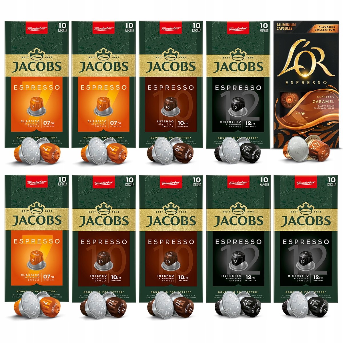 Kapsułki Jacobs Espresso, L'or mix kaw do Nespresso(r)* 90 10 kaw Gratis!