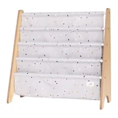 Łamigłówki - 3 Sprouts Stojak na Książki Recycled Terrazzo Light Gray - miniaturka - grafika 1