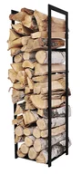 Akcesoria kominkowe - Elior Stojak Regał Czarny Na Drewno Opałowe A7-L37 - miniaturka - grafika 1