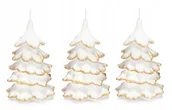 Świece - 3x świeczki świąteczne choinka 15cm końcówka złota - miniaturka - grafika 1