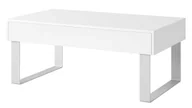 Ławy i stoliki kawowe - Stolik kawowy PRESTIŻ 110 POŁYSK Biały Do Salonu Szuflada - miniaturka - grafika 1
