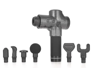 Pistolet do masażu 100W z etui + 8 końcówek masujących (10) - Masażery - miniaturka - grafika 1