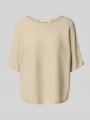 Swetry damskie - Bluzka o pudełkowym kroju z dzianiny z czystej bawełny - miniaturka - grafika 1