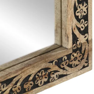 Lustro łazienkowe, 50x70x2,5 cm, lite drewno mango i szkło Lumarko! - Lustra - miniaturka - grafika 8