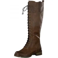 Kozaki damskie - Marco Tozzi Damskie 2-2-25624-27 długie kozaki do kolan, Cognac Ant Com, 37 EU - miniaturka - grafika 1